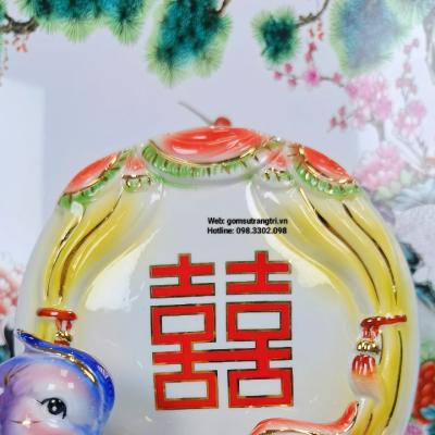 tượng sứ, tượng chim uyên ương, tượng decor, tượng về tình yêu, tượng trang trí nhà cửa